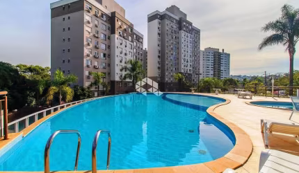 APARTAMENTO MOBILIADO À VENDA NO CONDOMÍNIO ROSSI CARIBE, COM 2 DORMITÓRIOS, 1 SUÍTE, CHURRASQUEIRA E VAGA PARA 2 VEÍCULOS