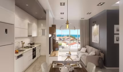 APARTAMENTO NO BAIRRO CANTO GRANDE, EM BOMBINHAS, SC, PRÓXIMO AO MAR, 02 DORMITÓRIOS SENDO 01 SUÍTE E 02 VAGAS DE GARAGEM.