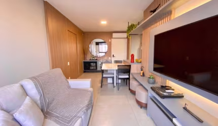 Apartamento no Atlantique Residence no Estreito, mobiliado com 2 quartos sendo 1 suíte