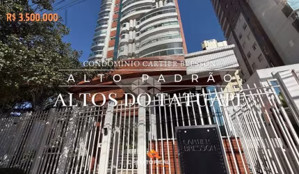APARTAMENTO DE ALTO PADRÃO NO CONDOMÍNIO CARTIER BRESSON  ALTOS DO TATUAPÉ