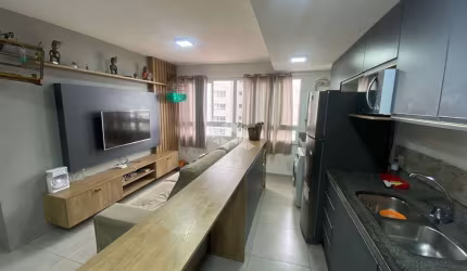 Apartamento mobiliado, 2 dormitórios, churrasqueira, 1 vaga de garagem. Residencial Domani Canoas