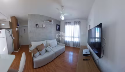 Apartamento semi mobiliado 48,27m² 2 dormitórios 01 vaga no bairro Olaria, em Canoas