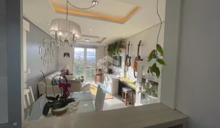 Apartamento semi mobiliado, 2 dormitórios, sala estar jantar com vista, 68m2, vaga de estacionamento, bairro Hamburgo Velho Novo Hamburgo