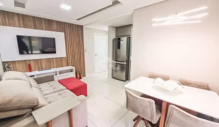 Apartamento 2 dormitórios,mobiliado, scada, churrasqueria, vaga coberta, elevador, playground no bairro Operário, NH. Aceita financiamento, FGTS