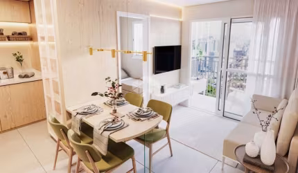 Apartamento de 42m² - 2 quartos e 1 vaga - Santa Cecília