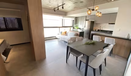 Excelente Apartamento Studio com 1 dormitório, 43m2 , mobiliado, 1 vaga coberta no Menino Deus