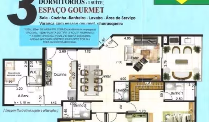 Vendo Apartamento 125m² 3 Dormitórios 1 Suíte 1 Vaga Esplanada Embu das Artes - SP