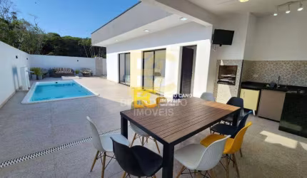 Casa térrea moderna com piscina em condomínio  - Residencial Jardim São Luís - Peruíbe/SP
