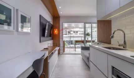 Maravilhoso studio - Rua Augusta - 35 m² - Porteira Fechada, 1 vaga de garagem,