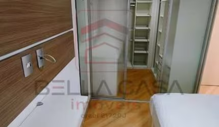 Apartamento com sacada, no Tatuapé com 60m2, Mobiliado,  03 quartos e 01 vaga de garagem