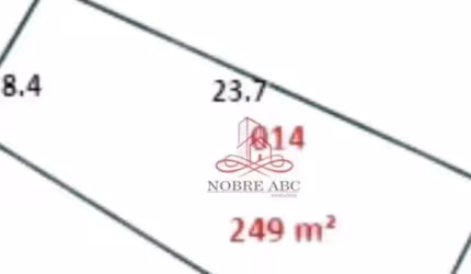 Terreno à venda, 249 m² por R$ 742.000,00 - Vila Guiomar - Santo André/SP