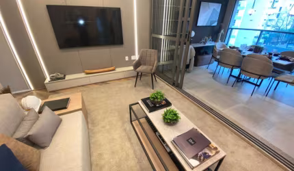 Apartamento para venda no Brooklin com 2 suítes, terraço, lavabo e vaga de garagem