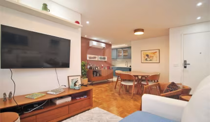 Apto mobiliado no Paraiso, próx. à Paulista e Beneficêcia Portuguesa, reformado, 2 dorm.(1 ste), 1 vaga, ar cond., andar alto