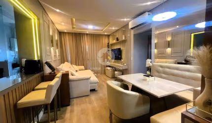 Apartamento 2 quartos sendo 1 suíte Porteira Fechada Varanda Gormet Luxo na Ponta da Praia - Santos