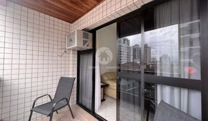 Apartamento Porteira Fechada com 3 quartos na quadra da praia no Boqueirão em Santos