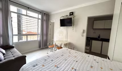 Kitnet à venda, 1 quarto, 1 vaga, Gonzaga - Santos/SP