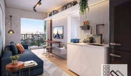 APARTAMENTO 2 DORMITÓRIOS (51,97m²), 1 BANHEIRO, TERRAÇO, 1 VAGA. A 400 METROS DA ESTAÇÃO CAMPO BELO