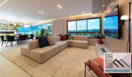 APARTAMENTO 3 DORMITÓRIOS (131m²), 3 SUÍTES, TERRAÇO, 2 VAGAS. ENTRE AS ESTAÇÕES BROOKLIN E CAMPO BELO