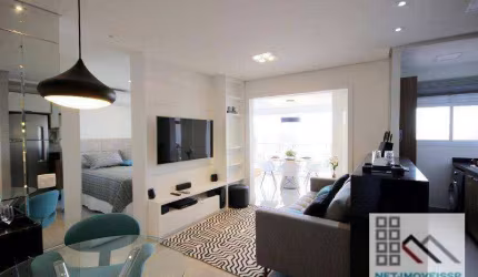 APARTAMENTO 1 DORMITÓRIO (56m²), 1 SUÍTE, VARANDA, DECORADO E MOBILIADO, 1 VAGA. NA JUSCELINO E AO LADO SHOPPING JK