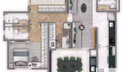 APARTAMENTO 3 DORMITÓRIOS (100m²). 1 SUÍTE, VARANDA GOURMET, 2 VAGAS. NO CORAÇÃO DO ANÁLIA FRANCO