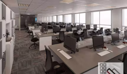 LAJE COMERCIAL (300m²), 6 BANHEIROS, 6 VAGAS, TOTALMENTE MOBILIADO. PRÓXIMO DO SHOPPING VILA OLÍMPIA
