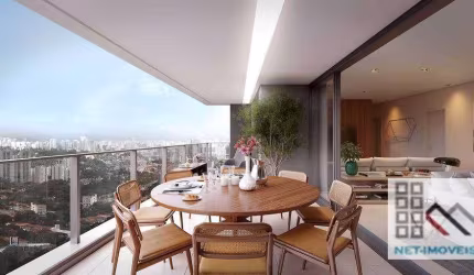 APARTAMENTO 4 DORMS (158m²), 2 SUITES, 3 VAGAS, TERRAÇO GOURMET. PRÓXIMO AO SHOPPING MORUMBI