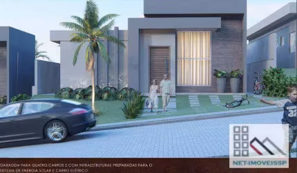 CASA TÉRREA 3 DORMITÓRIOS (156m²), 3 SUÍTES, QUINTAL, 4 VAGAS. LINDA UMA PAISAGEM  TODOS OS DIAS
