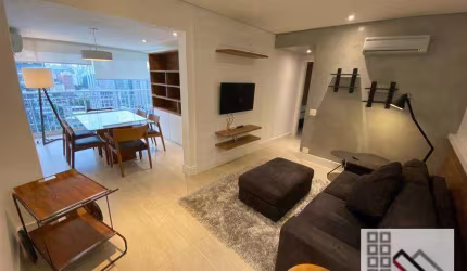 APARTAMENTO 1 DORMITÓRIO (54m²), 1 SUÍTE, 1 VAGA, TERRAÇO, MOBILIADO. NA JUSCELINO E AO LADO SHOPPING JK