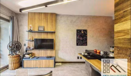 STUDIO1 DORMITÓRIO (41m²), 1 VAGA, VARANDA, DECORADO E MOBILIADO. PRÓXIMO DA ESTAÇÃO CAMPO BELO