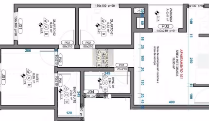 Apartamento para Venda em Guarapuava, Alto da XV, 3 dormitórios, 1 suíte, 1 banheiro, 1 vaga