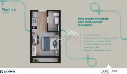 Loft com 1 quarto à venda na Rua Doutor Faivre, --, Centro, Curitiba por R$ 281.396