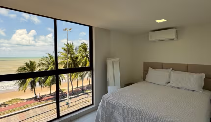 ALUGUEL - Beira Mar de Cabo Branco - Apto 01 quarto com varanda, vista Mar e projetados