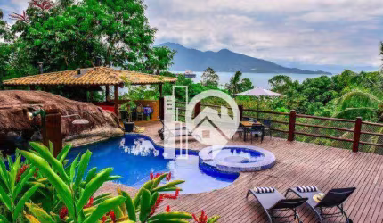 Casa charmosa com vista panorãmica, construída com materiais de demolicão para Venda/Locação, apenas 200mts da praia - Siriúba - Ilhabela/SP