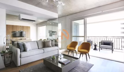 Lindo apartamento com 1 quarto, 2 banheiros e 1 vaga de garagem.