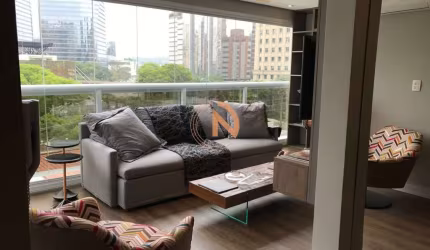Apartamento mobiliado com uma suíte no edifício Horizonte JK na Vila Nova Conceição