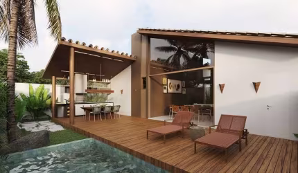 CASA PARA VENDA EM RESIDENCIAL COM 4 UNIDADES - 3 QUARTOS + PISCINA + PRIVACIDADE + PÉ DIREITO ALTO