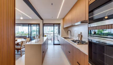 Uma proposta inédita de arquitetura que une o espírito de casa com a comodidade de um apartamento, o frescor de um jardim.