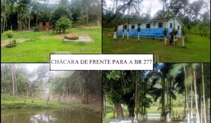 Chácara à venda com frente para a BR 277 em Paranaguá, Paranaguá