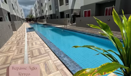 Apartamento térreo, com varanda, suíte e área de lazer para Repasse/Ágio no Bairro do Planalto do Boa Esperança Região  De Gramame João Pessoa Paraiba.