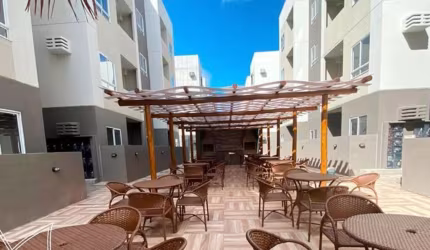 Apartamento no Bairro do Novo Milenio, térreo, com varanda e suíte, área de lazer completa, espaço kids.