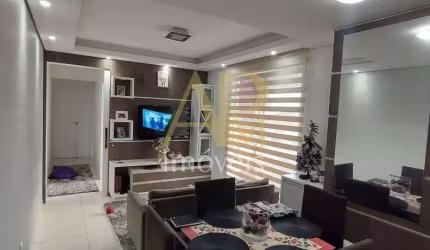 Apartamento semimobiliado em Serraria: 2 vagas cobertas e churrasqueira