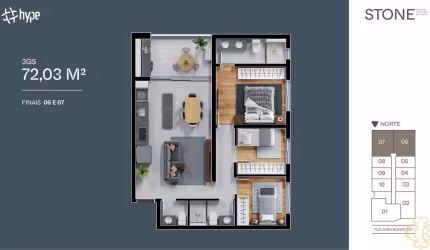 Stone Urban Habitat - Apartamento à venda no bairro Novo Mundo - Curitiba/PR