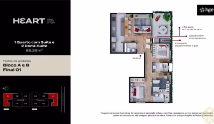 Heart Urban Habitat - Apartamento à venda no bairro Santa Felicidade - Curitiba/PR