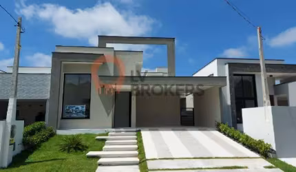 Casa de luxo em condomínio: 3 quartos, 3 suítes, 3 salas, 4 banheiros, 4 vagas, 170 m² em Cézar de Souza, Mogi das Cruzes-SP!