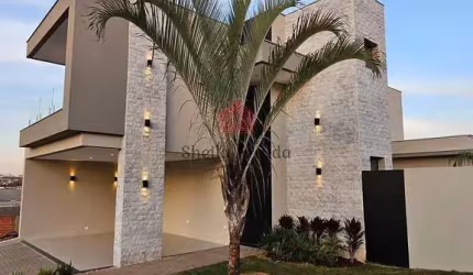 Casa térrea à venda em Condomínio de Alto Padrão, com mezanino, gourmet e piscina, Ondas, Piracicab