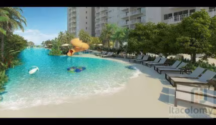 Apartamento com 1 dormitório para alugar, 47 m² por R$ 5.125/mês - Edifício Acqua Park Alphaville - Green Valley Barueri/SP