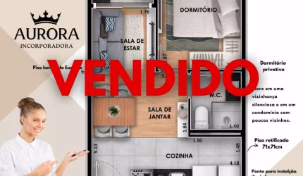 Lindo Apartamento de 01 dorm a 650m do metrô Vila  Matilde