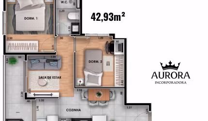 Apartamento de 2dorms a 650m do metrô Vila  Matilde