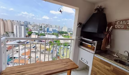 Apartamento com 2 dormitórios 1 suíte sacada gourmet e 1 vaga a venda no Fundação SCS