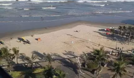 Apartamento Beira-mar com 46m², 1 dormitório e 1 vaga na Praia Grande em São Paulo